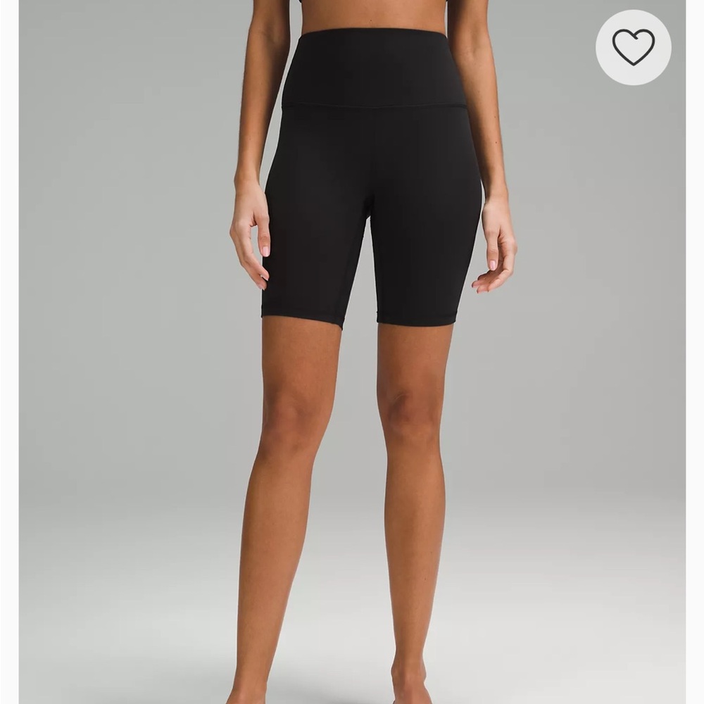 Lululemon Black High-Waisted Bike Shorts 8”